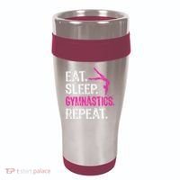 Eat Sleep Gymnastics Repeat Gymnastics Player 16oz Travel Tumbler thumb 0