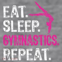 Eat Sleep Gymnastics Repeat Gymnastics Player Women's Racerback Cropped Tank thumb 2