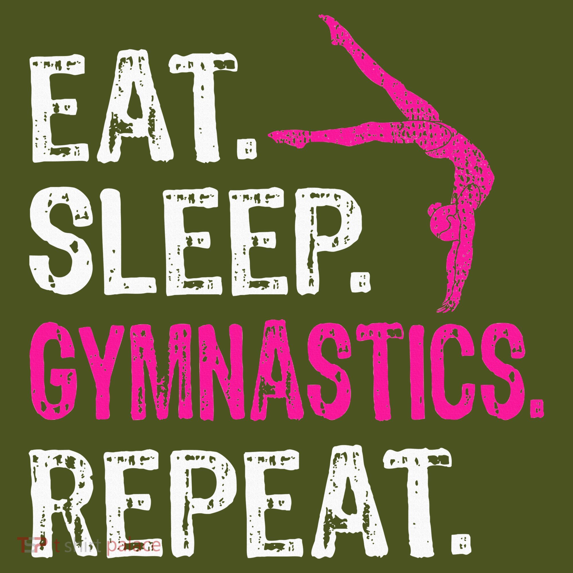 Eat Sleep Gymnastics Repeat Gymnastics Player The Baniff Cuffed Pom Beanie