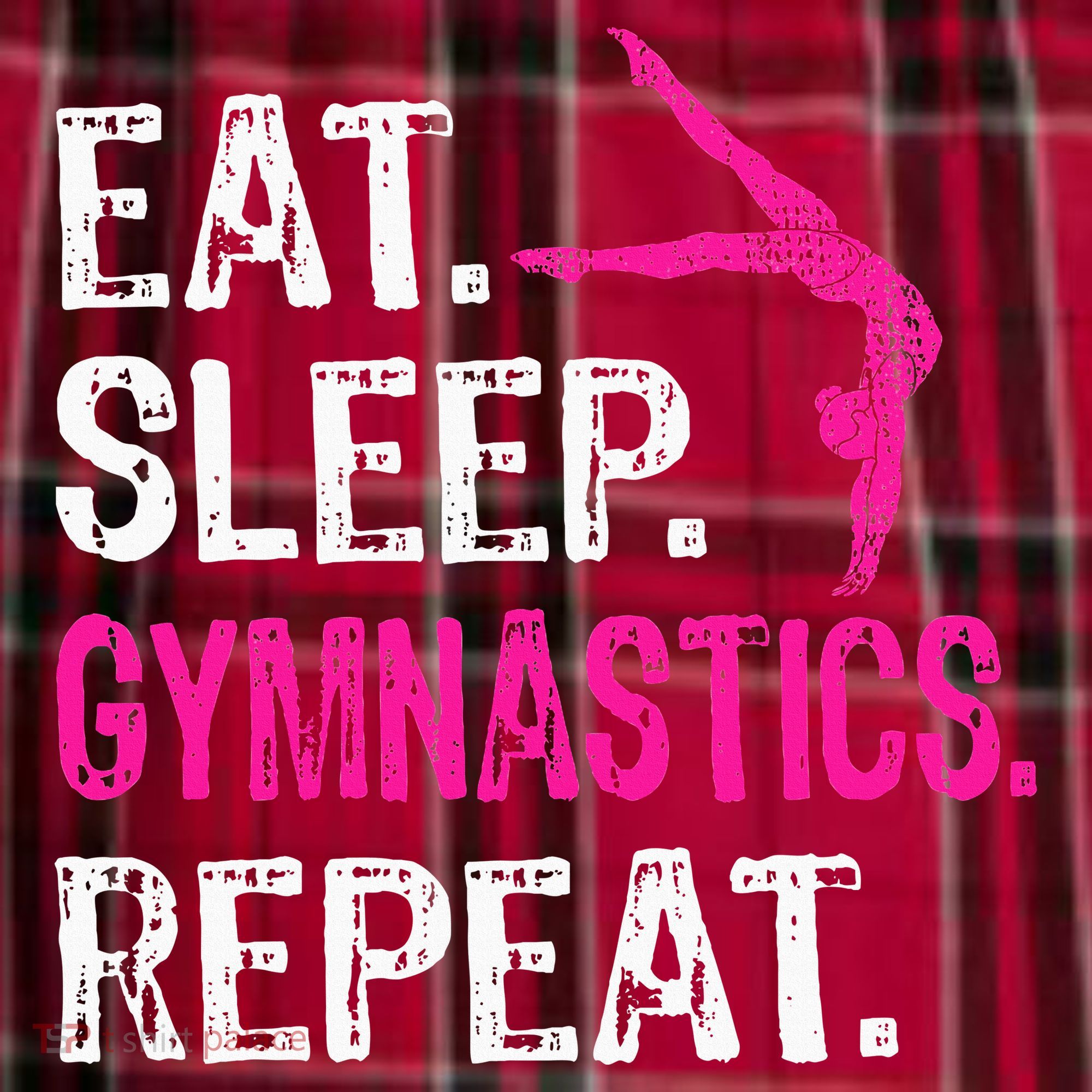 Eat Sleep Gymnastics Repeat Gymnastics Player Men's Flannel Plaid Pajama Pants