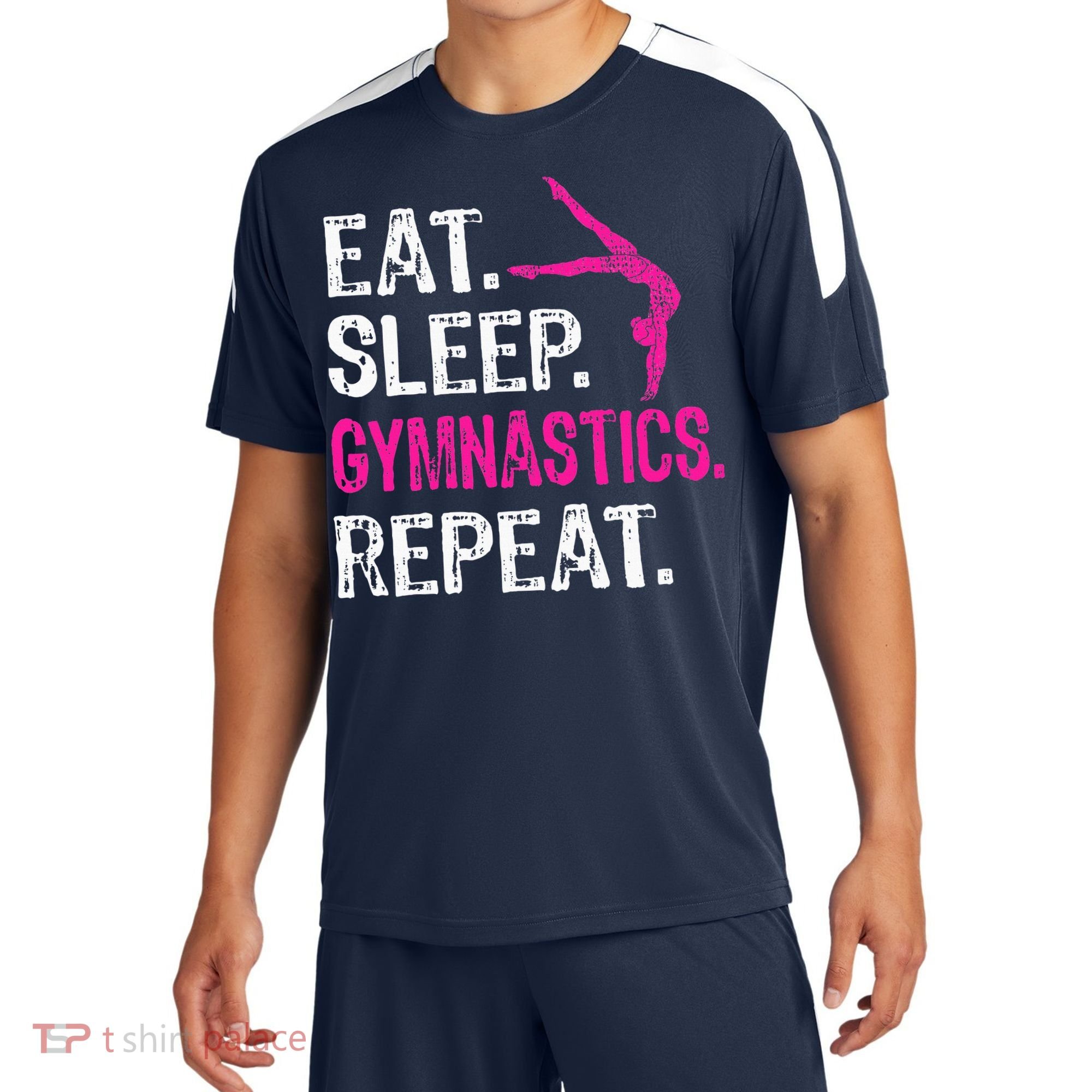 Eat Sleep Gymnastics Repeat Gymnastics Player Sport-Tek Competitor United Soccer Jersey