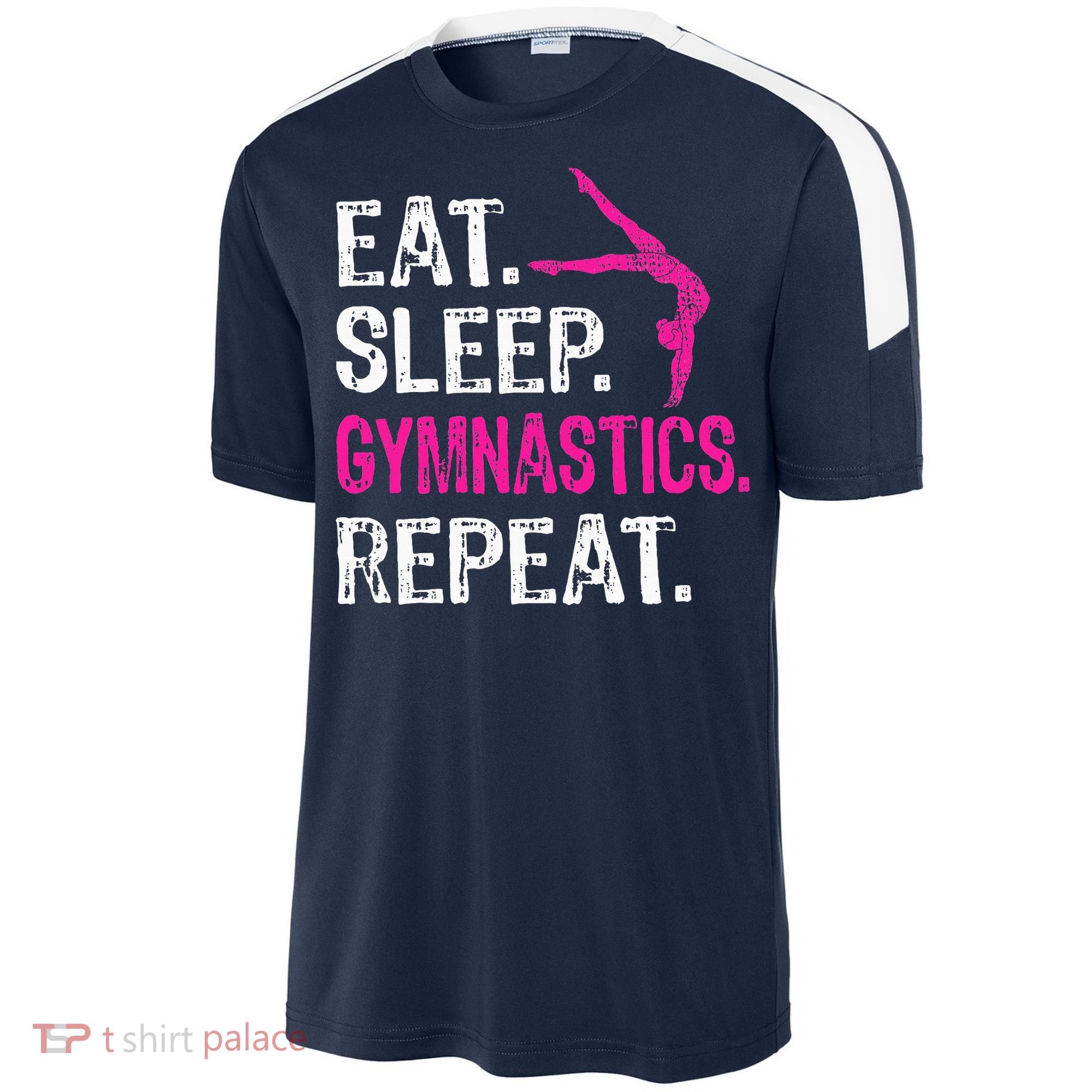 Eat Sleep Gymnastics Repeat Gymnastics Player Sport-Tek Competitor United Soccer Jersey