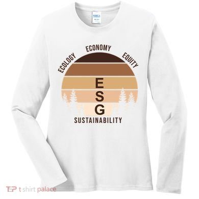 Environment Social Governance Retro ESG Women's Long Sleeve Shirt