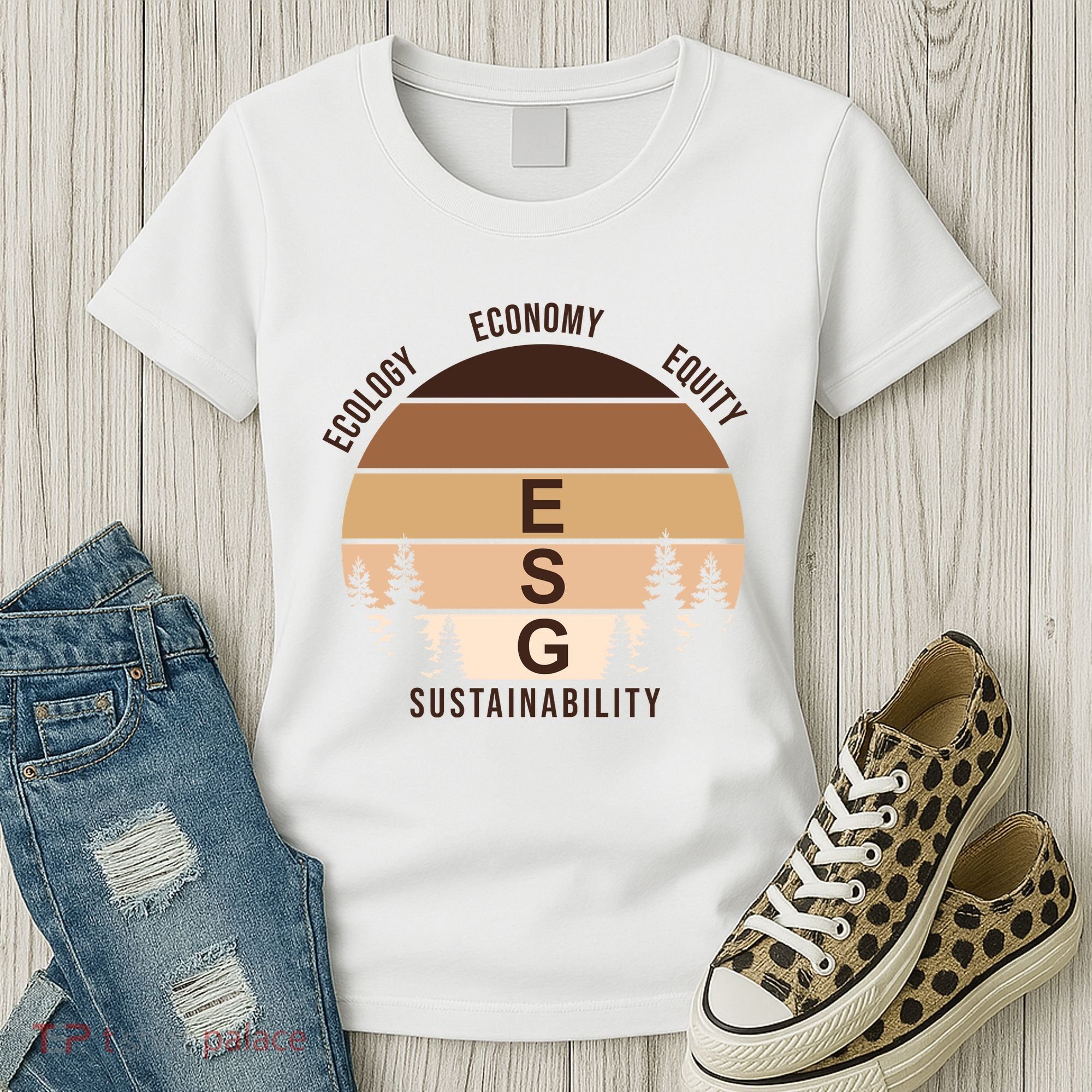 Environment Social Governance Retro ESG Women's T-Shirt