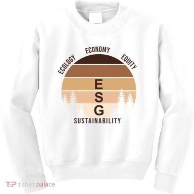 Environment Social Governance Retro ESG Kids Sweatshirt