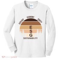 Environment Social Governance Retro ESG Kids Long Sleeve Shirt thumb 0