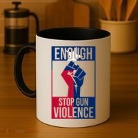Enough Stop Gun Violence Texas Fist Coffee Mug thumb 4