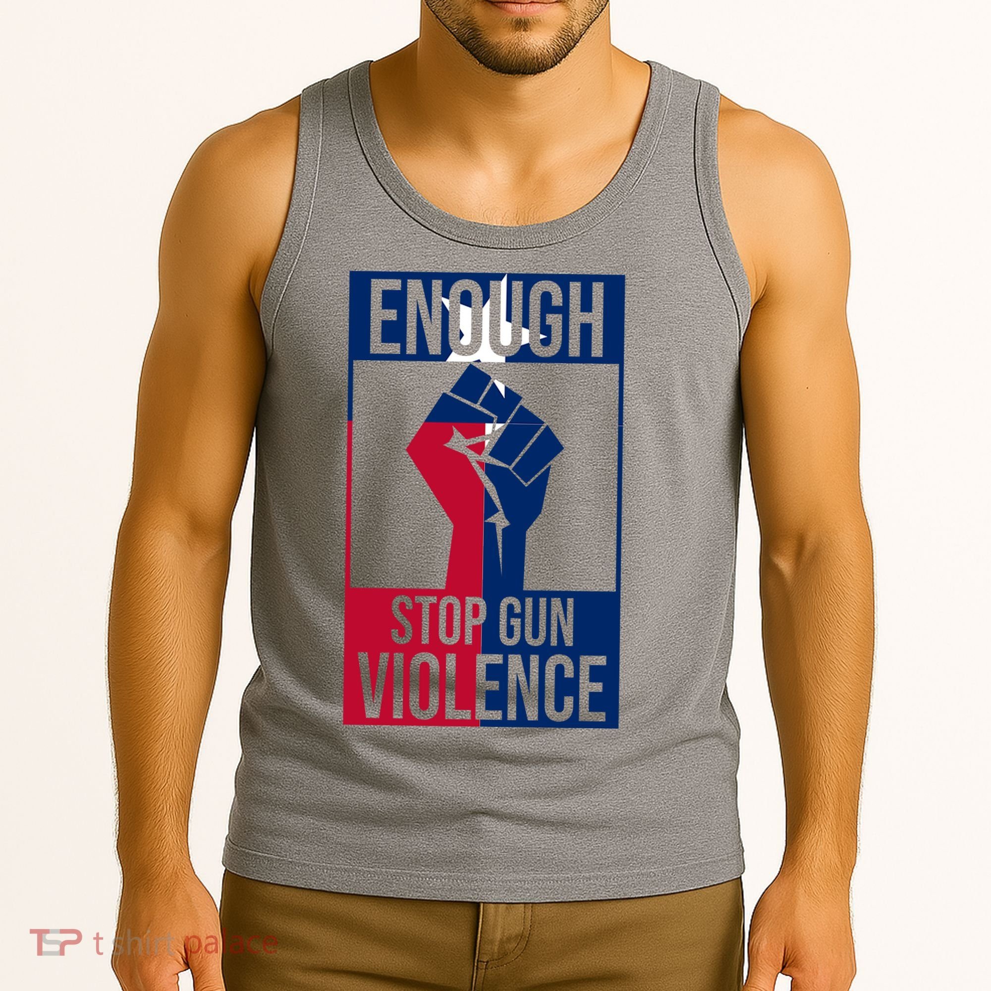 Enough Stop Gun Violence Texas Fist Tank Top