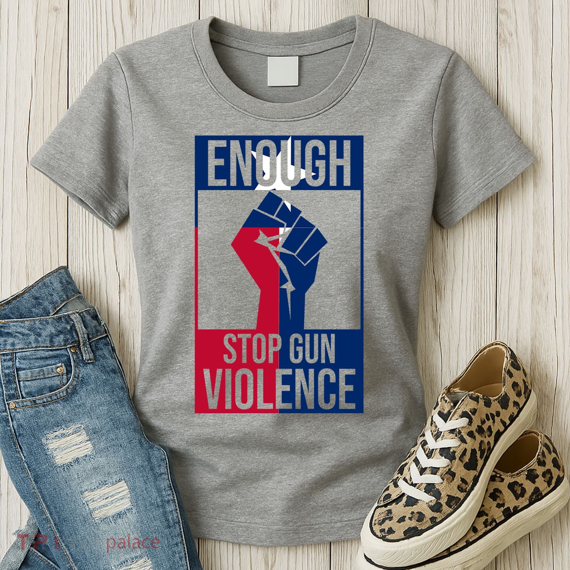 Enough Stop Gun Violence Texas Fist Women's T-Shirt