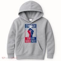Enough Stop Gun Violence Texas Fist Kids Hoodie thumb 0