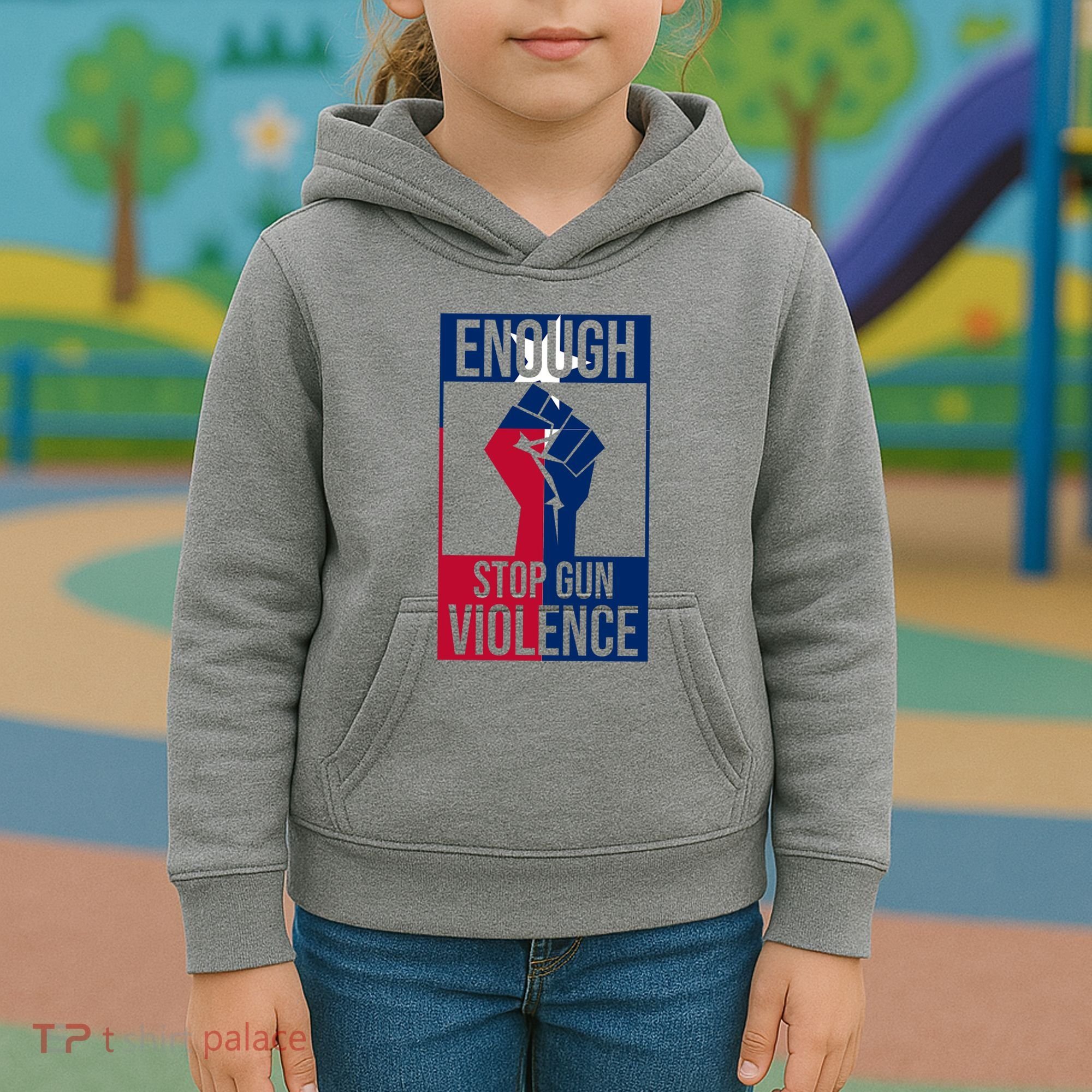 Enough Stop Gun Violence Texas Fist Kids Hoodie