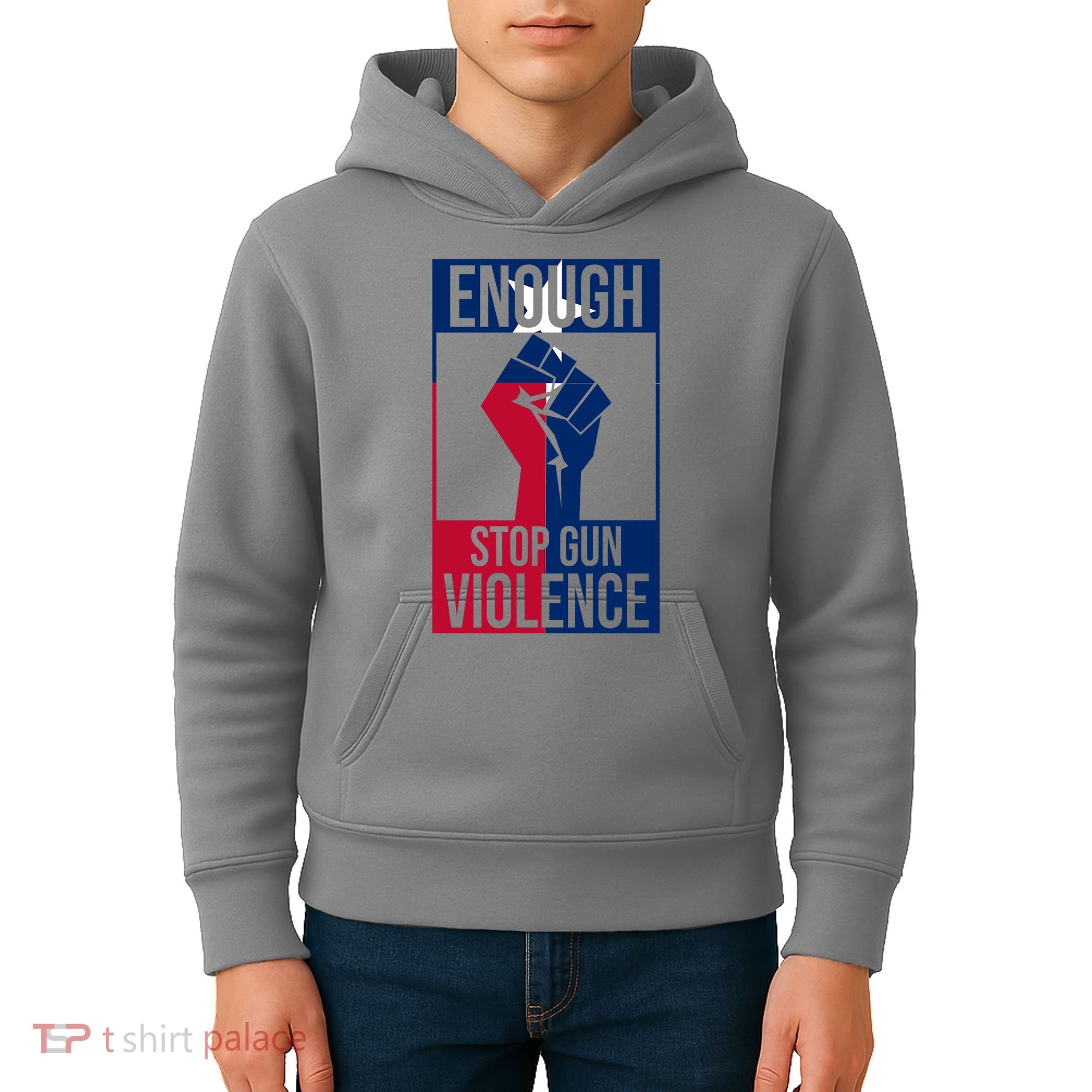 Enough Stop Gun Violence Texas Fist Kids Hoodie