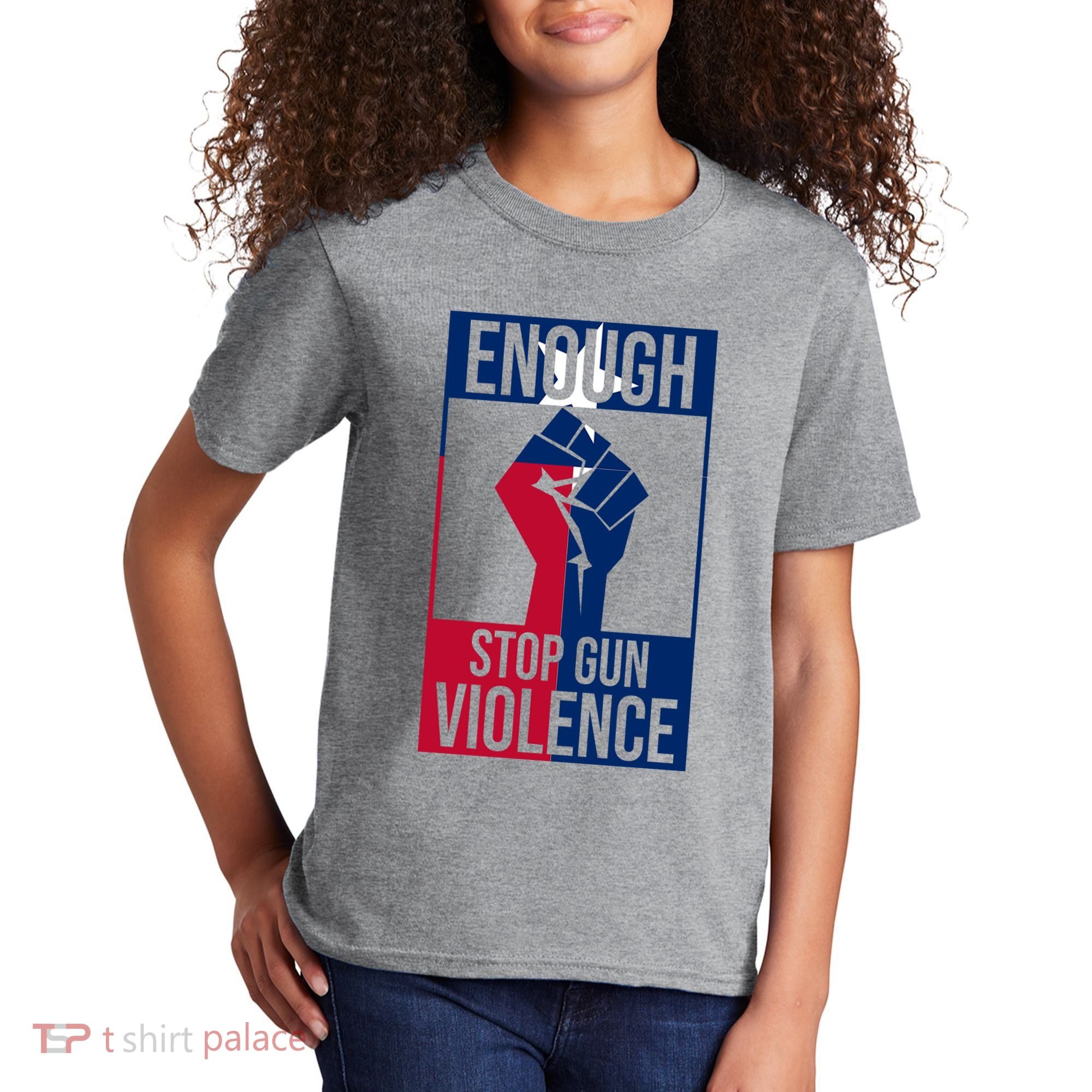 Enough Stop Gun Violence Texas Fist Kids T-Shirt