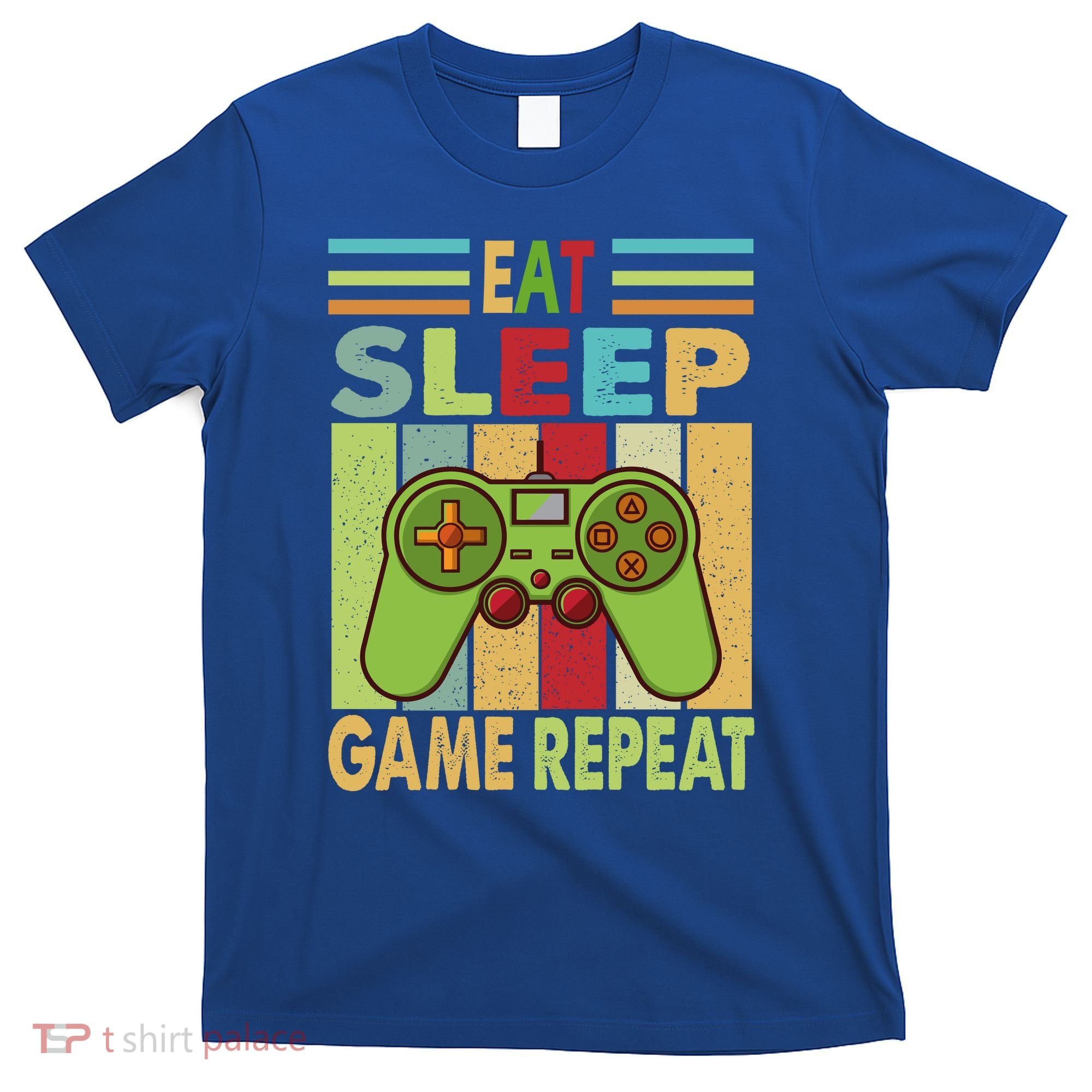 Eat Sleep Game Repeat Retro Vintage Funny Gamer T-Shirt
