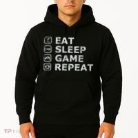 Eat Sleep Game Repeat Hoodie thumb 2