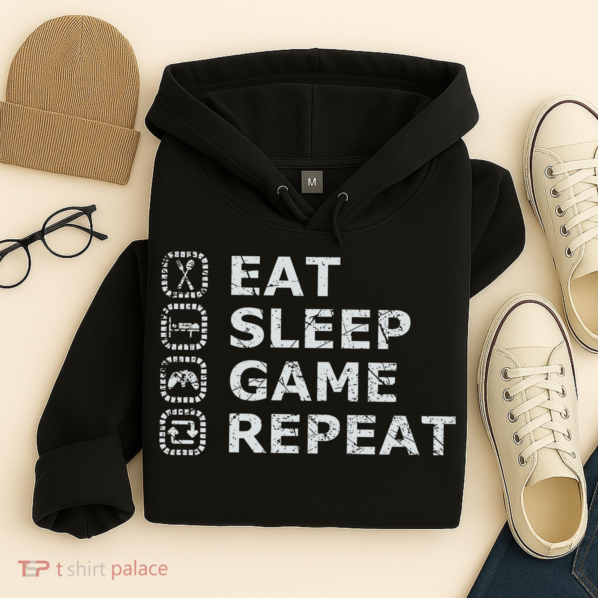 Eat Sleep Game Repeat Hoodie