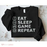 Eat Sleep Game Repeat Sweatshirt thumb 2