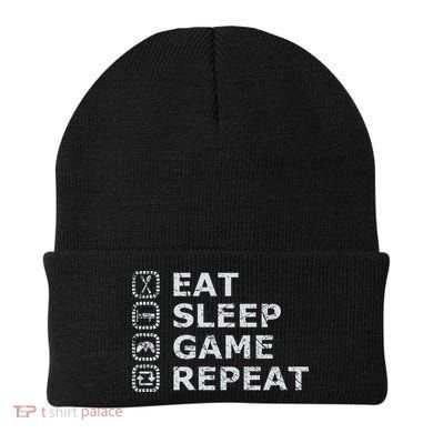 Eat Sleep Game Repeat Beanie
