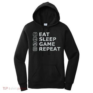 Eat Sleep Game Repeat Women's Hoodie