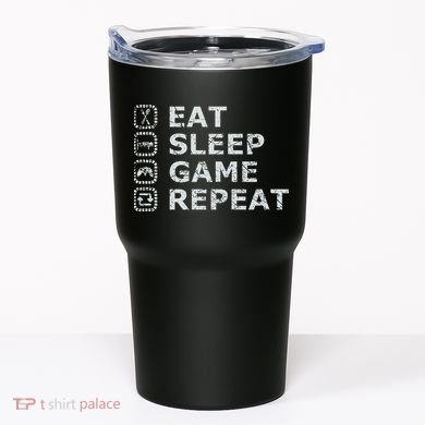 Eat Sleep Game Repeat Tumbler