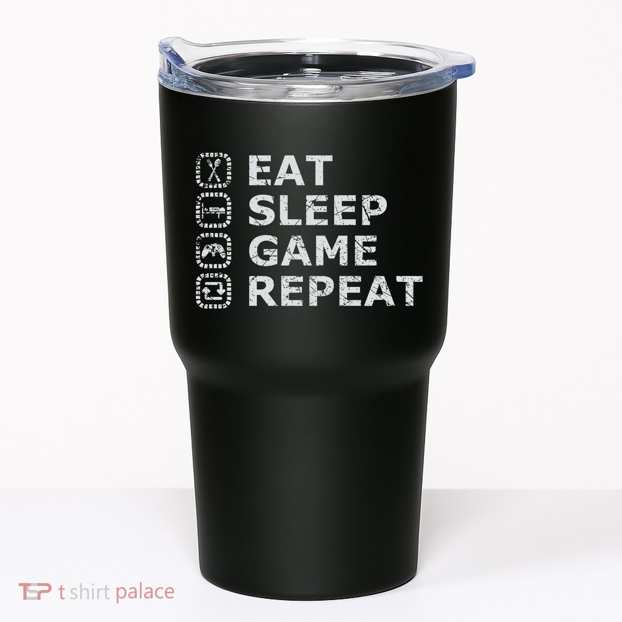 Eat Sleep Game Repeat Tumbler