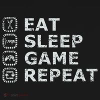 Eat Sleep Game Repeat Ornament thumb 1