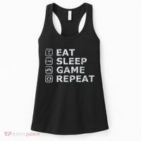 Eat Sleep Game Repeat Women's Tank Top thumb 0