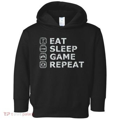 Eat Sleep Game Repeat Toddler Hoodie