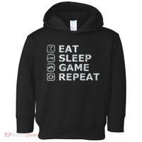 Eat Sleep Game Repeat Toddler Hoodie thumb 0