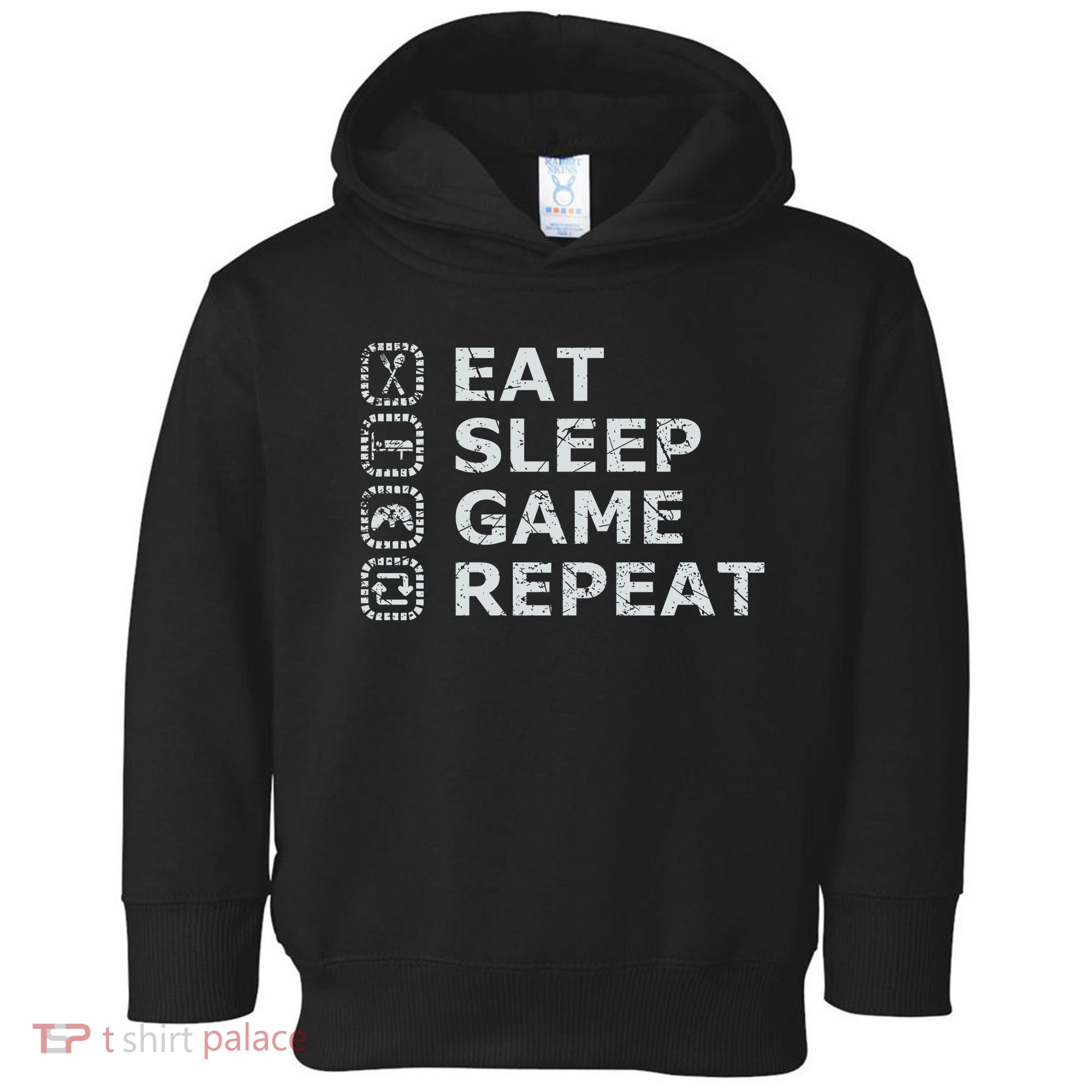 Eat Sleep Game Repeat Toddler Hoodie