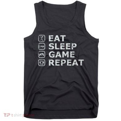 Eat Sleep Game Repeat Tank Top