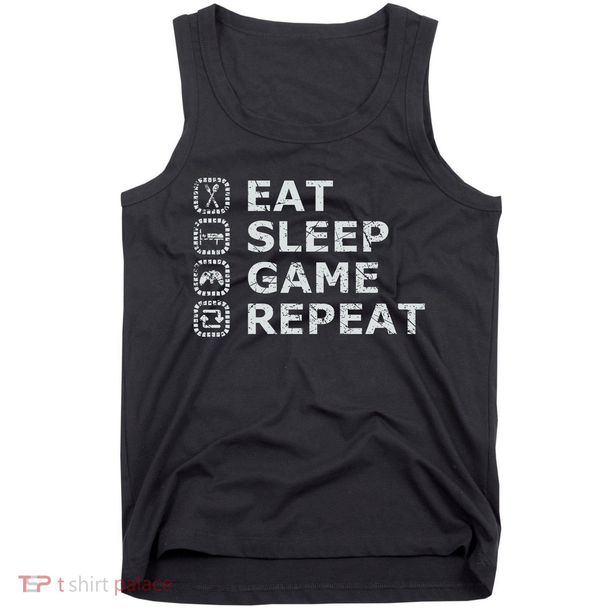 Eat Sleep Game Repeat Tank Top