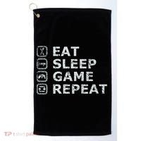 Eat Sleep Game Repeat Golf Towel thumb 0