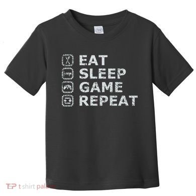 Eat Sleep Game Repeat Toddler T-Shirt