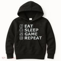 Eat Sleep Game Repeat Kids Hoodie thumb 0