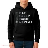 Eat Sleep Game Repeat Kids Hoodie thumb 4