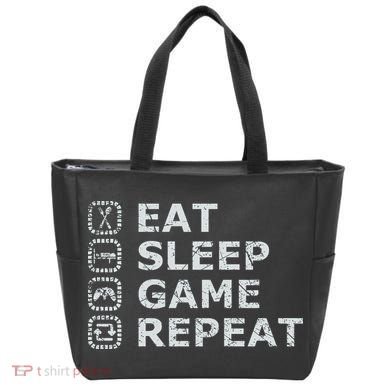 Eat Sleep Game Repeat Tote Bag