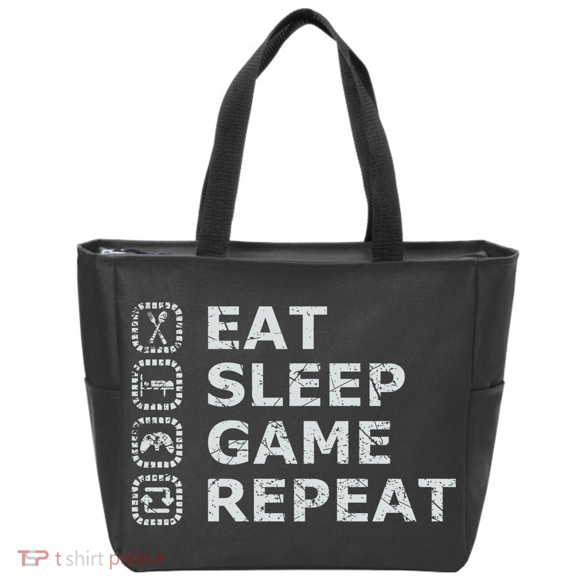 Eat Sleep Game Repeat Tote Bag