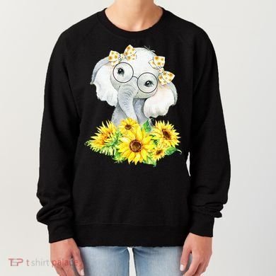 Elephant Sunflower Gifts Women's Sweatshirt