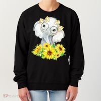 Elephant Sunflower Gifts Women's Sweatshirt thumb 0