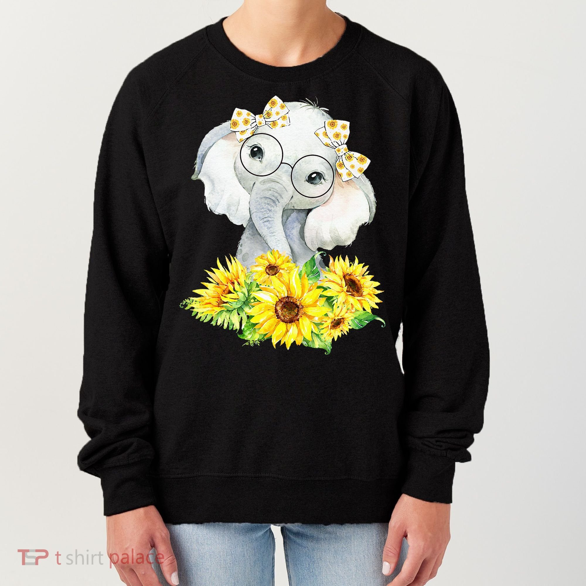 Elephant Sunflower Gifts Women's Sweatshirt