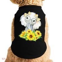 Elephant Sunflower Gifts Doggie Tank thumb 0