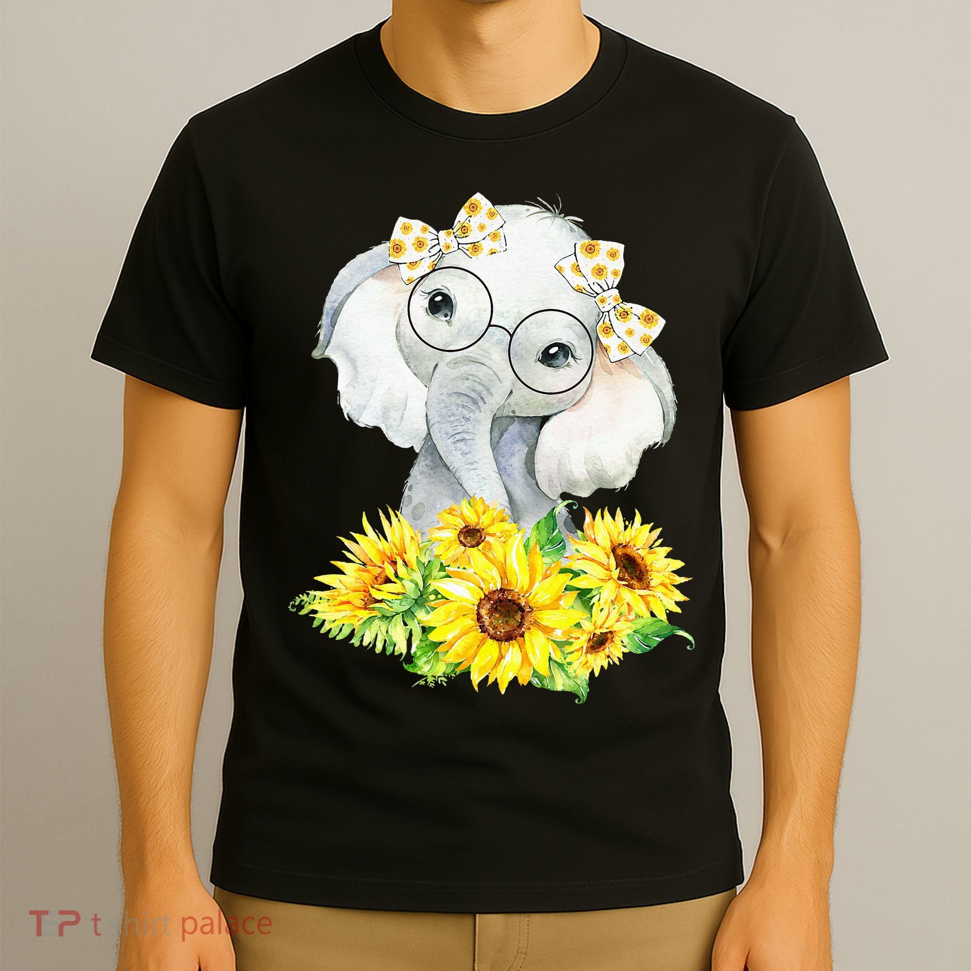Elephant Sunflower Gifts T-Shirt