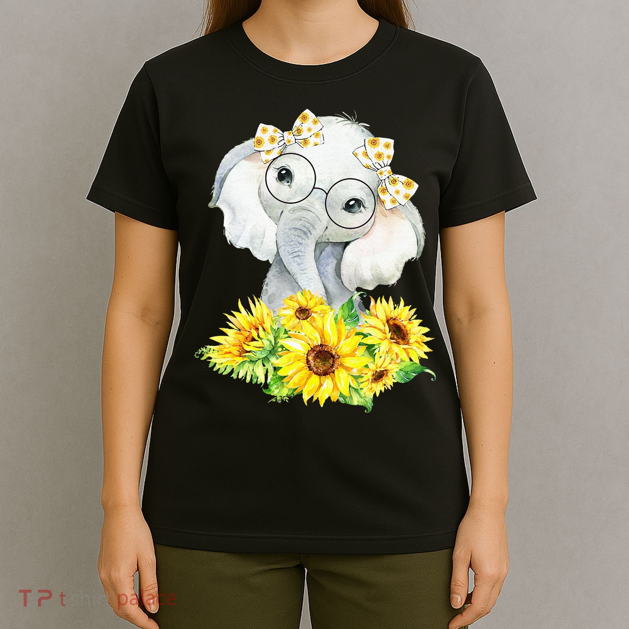 Elephant Sunflower Gifts T-Shirt