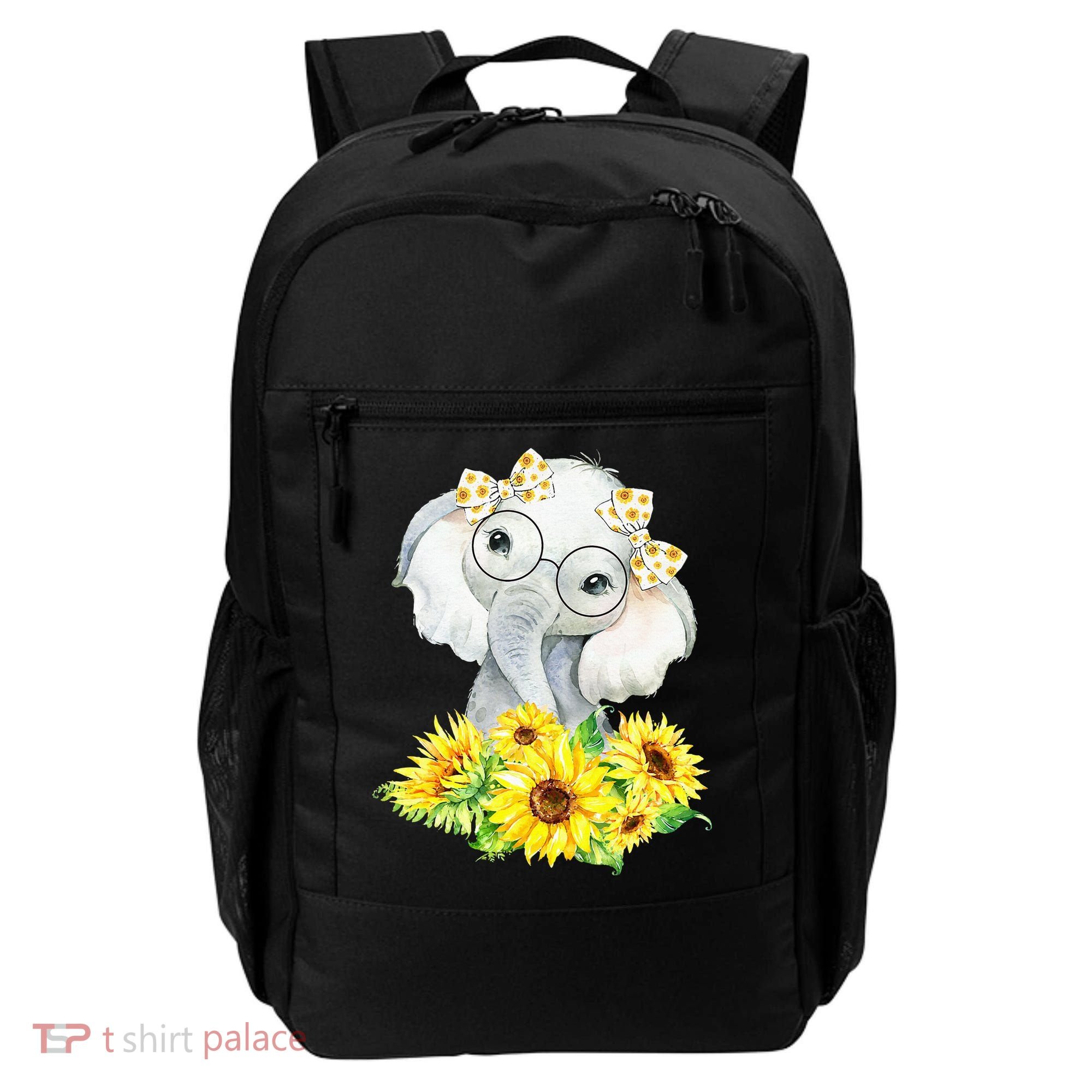 Elephant Sunflower Gifts Backpack