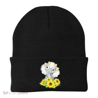 Elephant Sunflower Gifts Beanie