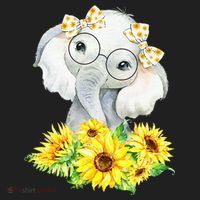 Elephant Sunflower Gifts Beanie thumb 2