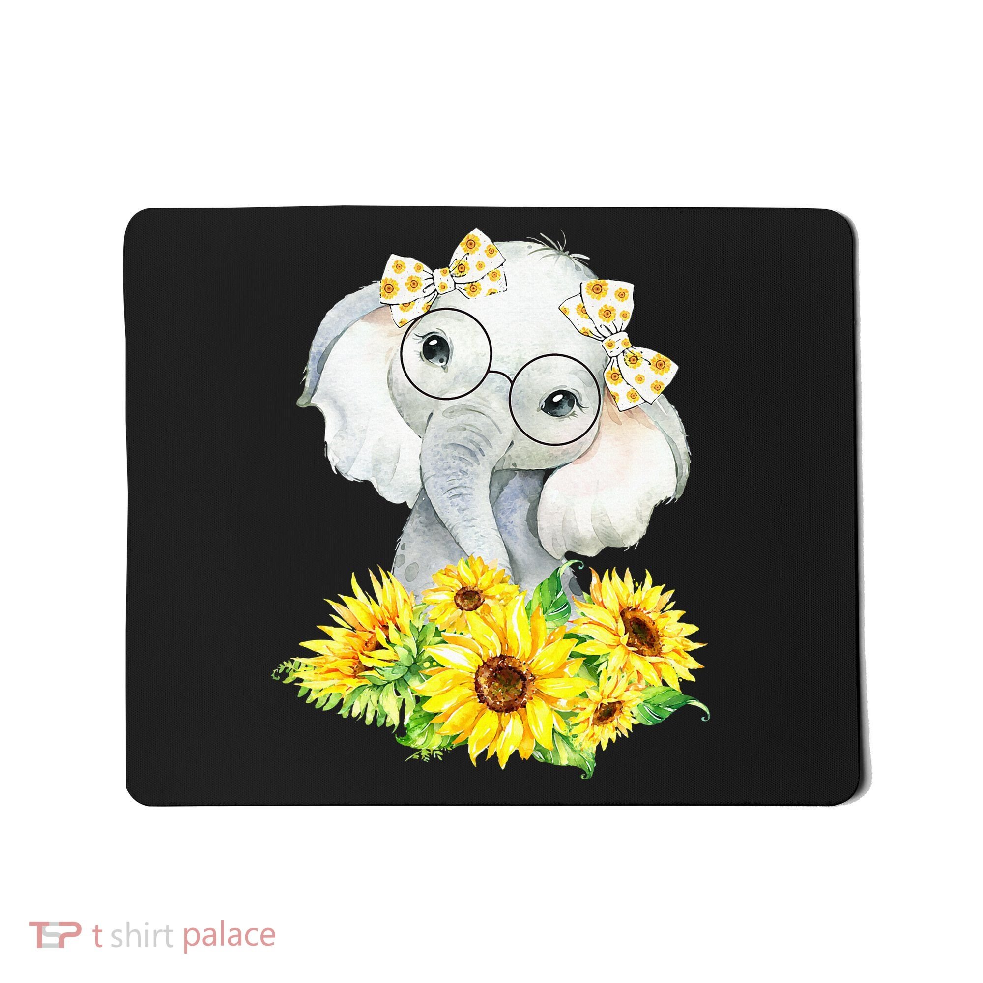 Elephant Sunflower Gifts Mousepad