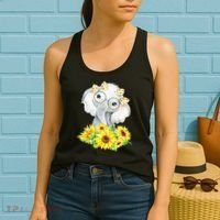Elephant Sunflower Gifts Women's Tank Top thumb 2