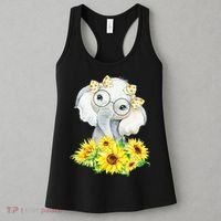Elephant Sunflower Gifts Women's Tank Top thumb 3